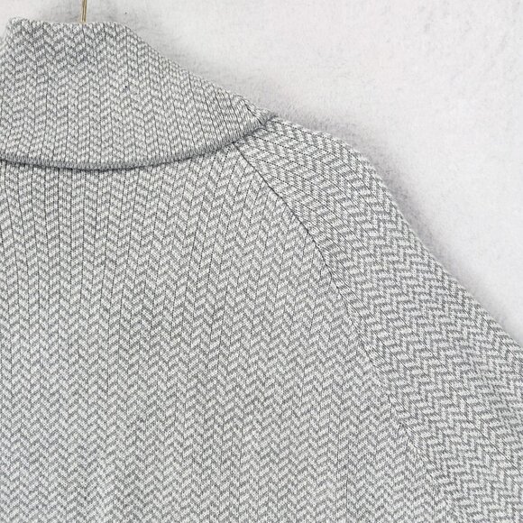 LOFT Sweater Womens XS Gray Herringbone Cowl Neck Pullover Knit Poncho Casual - Picture 10 of 10